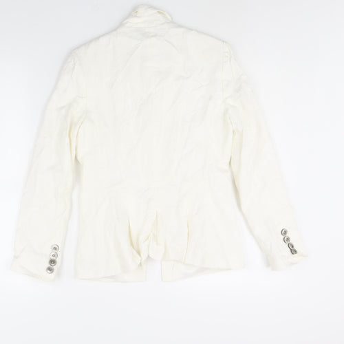 Per Una Womens Ivory Jacket Blazer Size 10 Hook & Eye