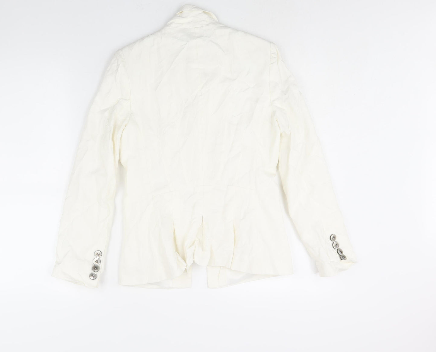 Per Una Womens Ivory Jacket Blazer Size 10 Hook & Eye