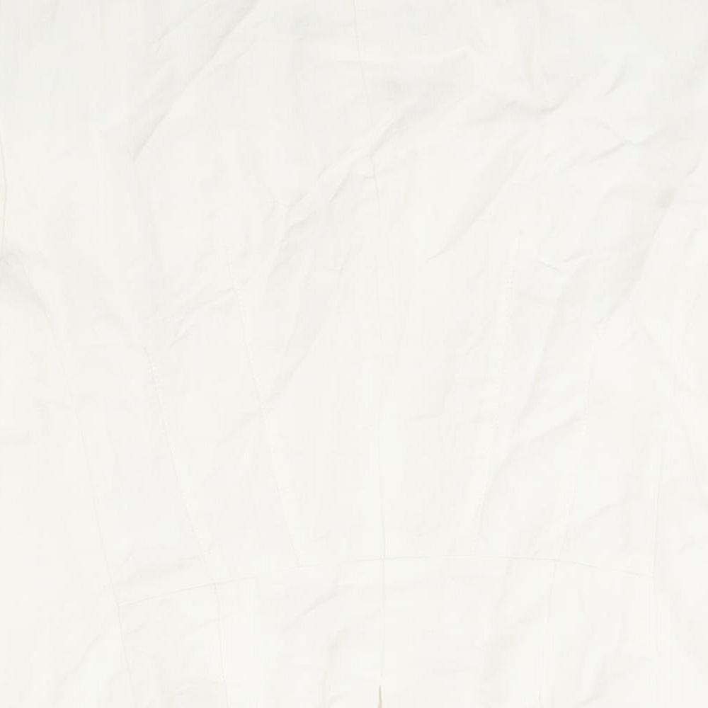 Per Una Womens Ivory Jacket Blazer Size 10 Hook & Eye