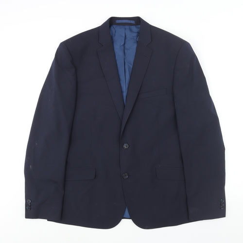 Marks and Spencer Mens Blue Wool Jacket Suit Jacket Size 44 Regular