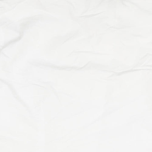 Marks and Spencer Womens White Cotton Basic Button-Up Size 24 Collared