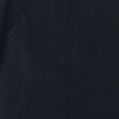 Windsmoor Womens Blue Overcoat Coat Size 18 Button - Faux Fur Removable Collar