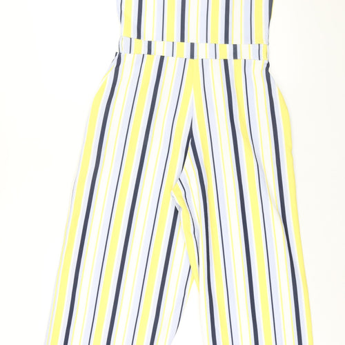 Quiz Womens Multicoloured Striped Polyester Jumpsuit One-Piece Size 12 L23 in Pullover