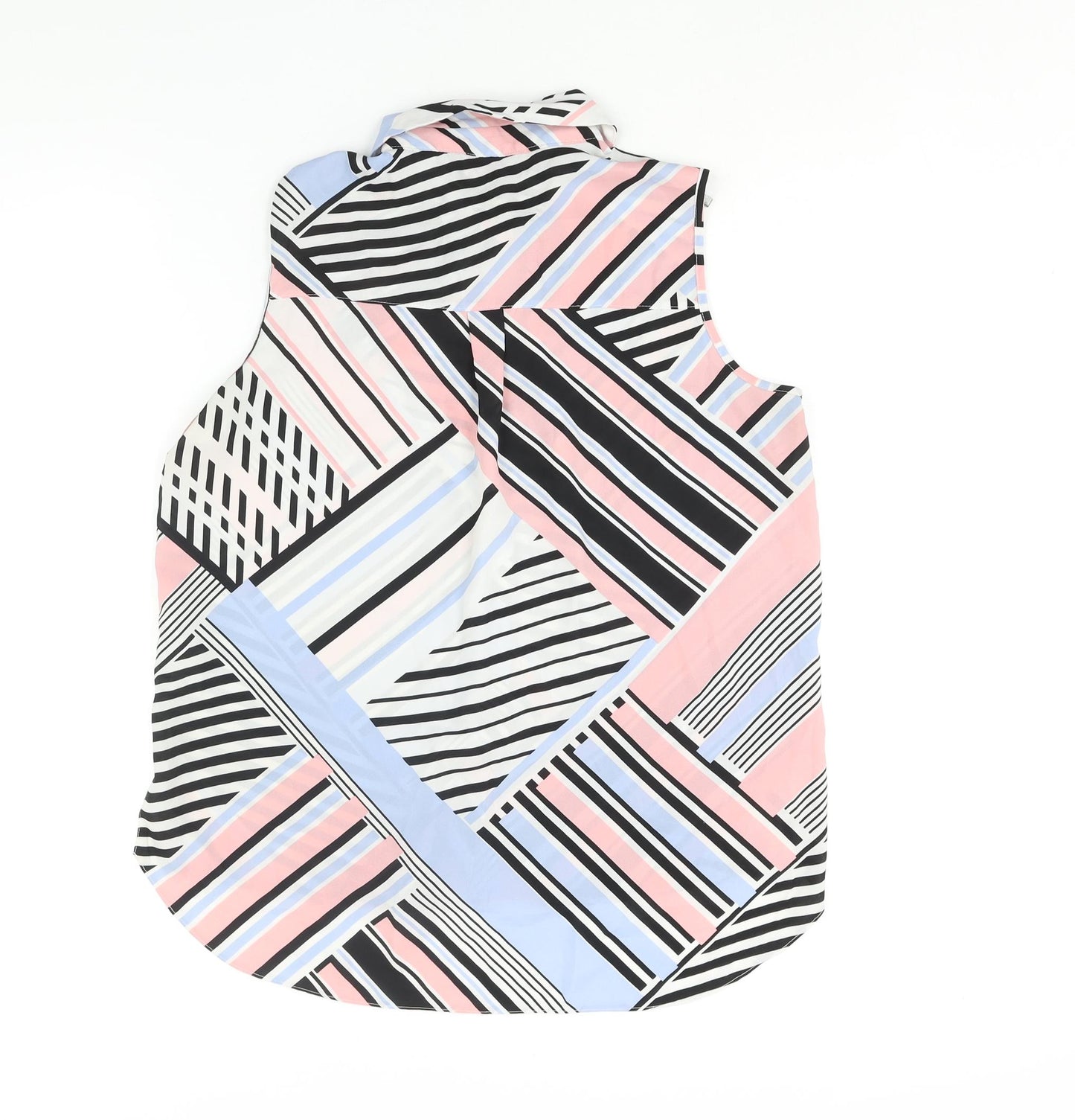 Dorothy Perkins Womens Multicoloured Geometric Polyester Camisole Blouse Size 10 Collared