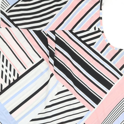 Dorothy Perkins Womens Multicoloured Geometric Polyester Camisole Blouse Size 10 Collared