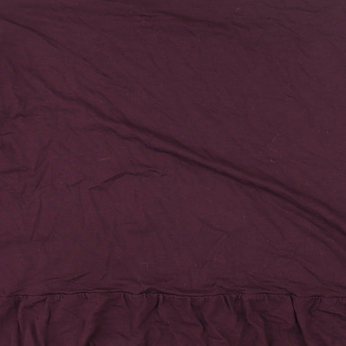 New Look Womens Purple Viscose Basic Blouse Size 24 Round Neck - Smocked