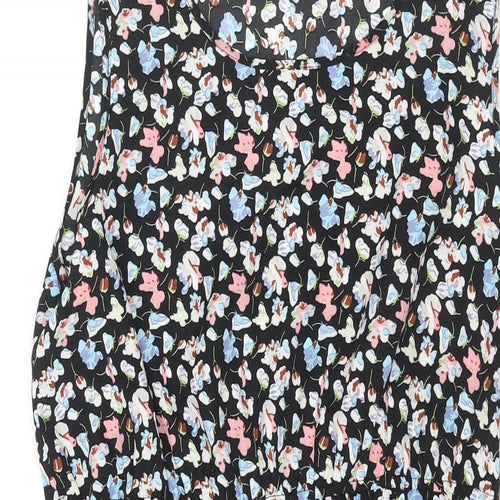 Cameo Rose Womens Black Geometric Polyester Shift Size M Round Neck Pullover