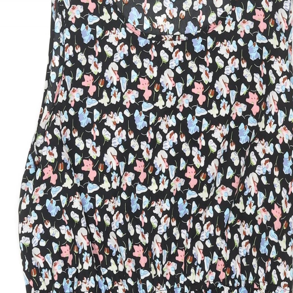 Cameo Rose Womens Black Geometric Polyester Shift Size M Round Neck Pullover