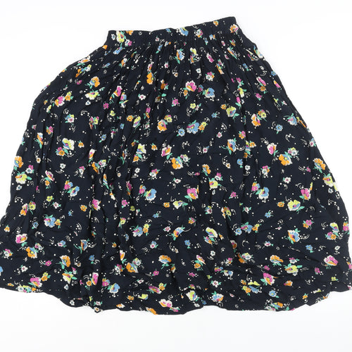 Wagner Moden Womens Blue Geometric Polyester Peasant Skirt Size 10 - Floral Print