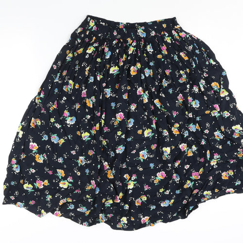 Wagner Moden Womens Blue Geometric Polyester Peasant Skirt Size 10 - Floral Print