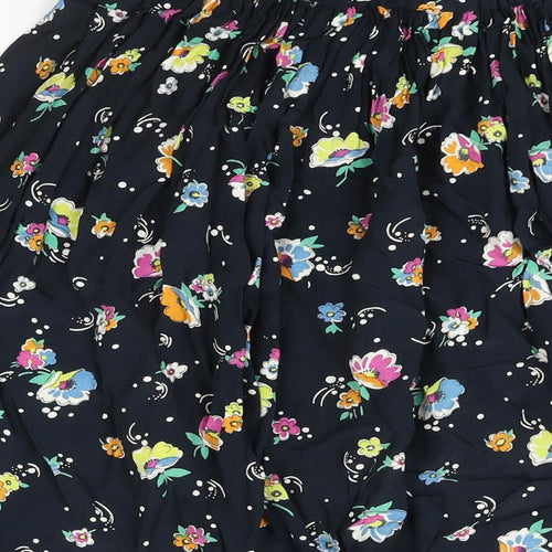 Wagner Moden Womens Blue Geometric Polyester Peasant Skirt Size 10 - Floral Print