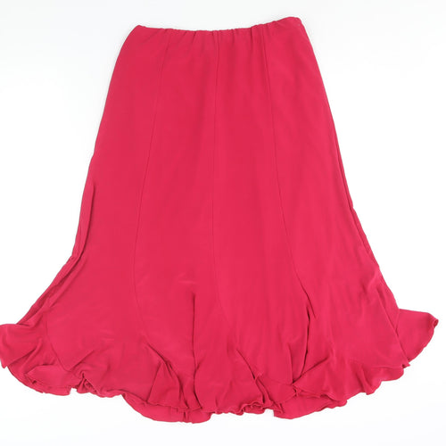 Saloos Womens Pink Polyester Trumpet Skirt Size M - Elasticated Waist