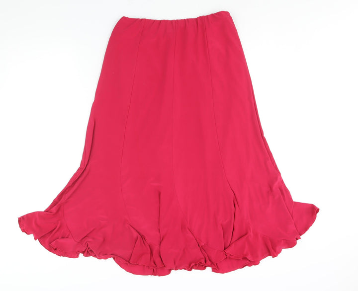Saloos Womens Pink Polyester Trumpet Skirt Size M - Elasticated Waist