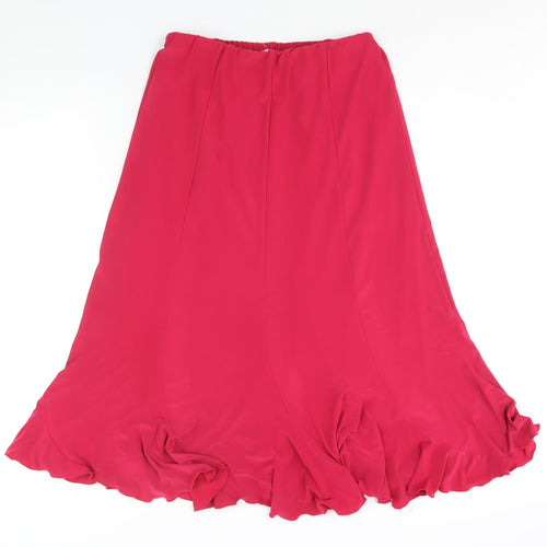 Saloos Womens Pink Polyester Trumpet Skirt Size M - Elasticated Waist