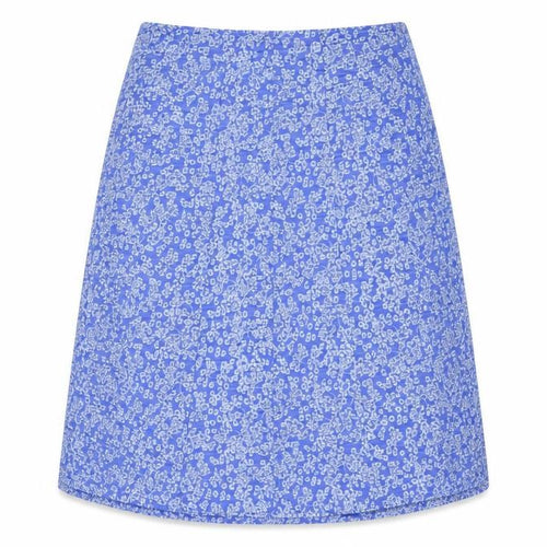EWM Womens Blue Geometric Polyester A-Line Skirt Size 18 - Floral Print