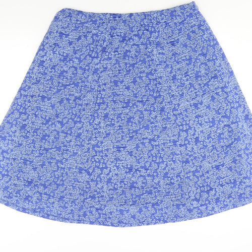 EWM Womens Blue Geometric Polyester A-Line Skirt Size 18 - Floral Print