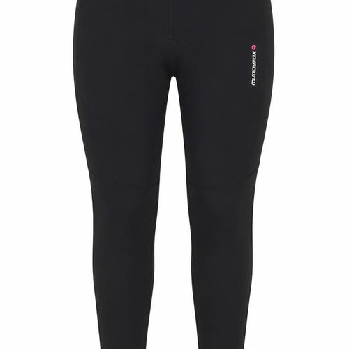 Muddy Fox Womens Black Polyester Compression Leggings Size 12 L28 in Regular Pullover - Logo Cycling Padded Foot Stirrup