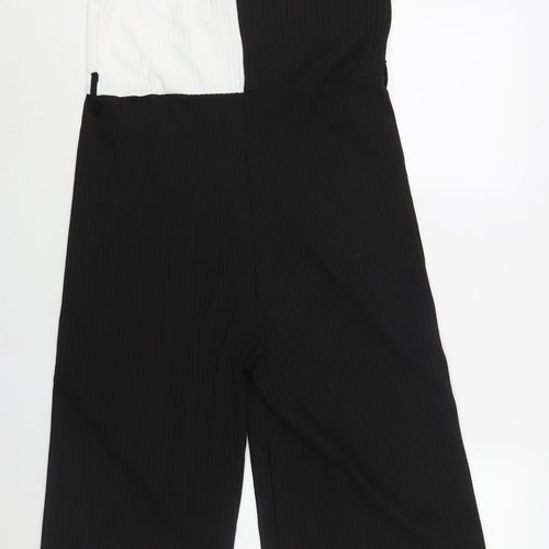 New Look Womens Black Colourblock Polyester Jumpsuit One-Piece Size 10 L18 in Pullover