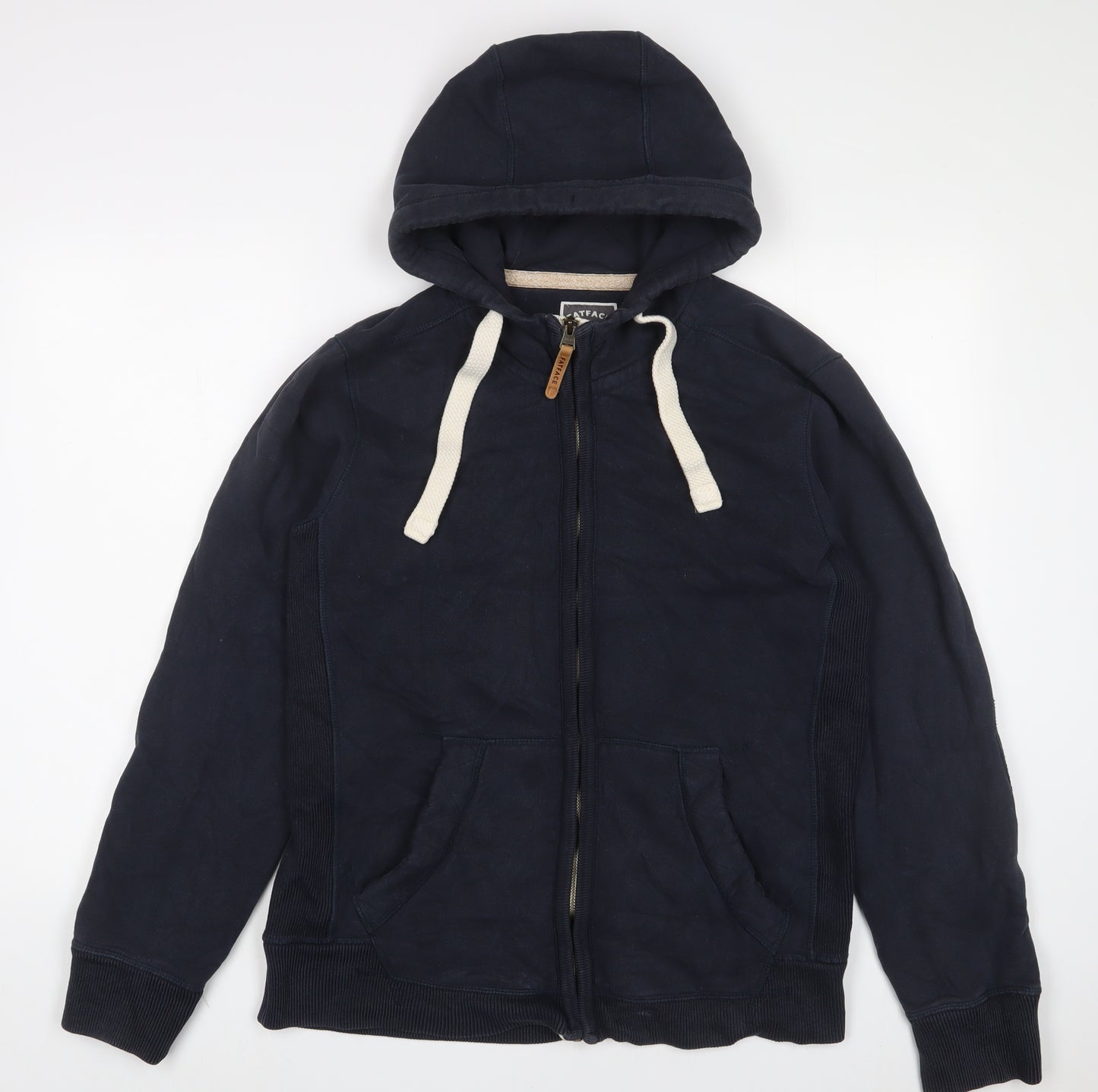 Fat Face Mens Blue Cotton Full Zip Hoodie Size M