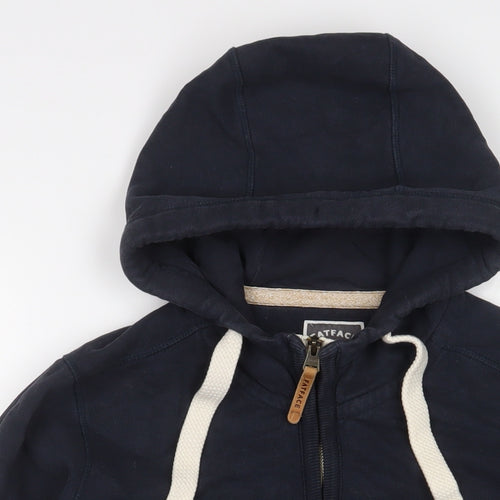Fat Face Mens Blue Cotton Full Zip Hoodie Size M
