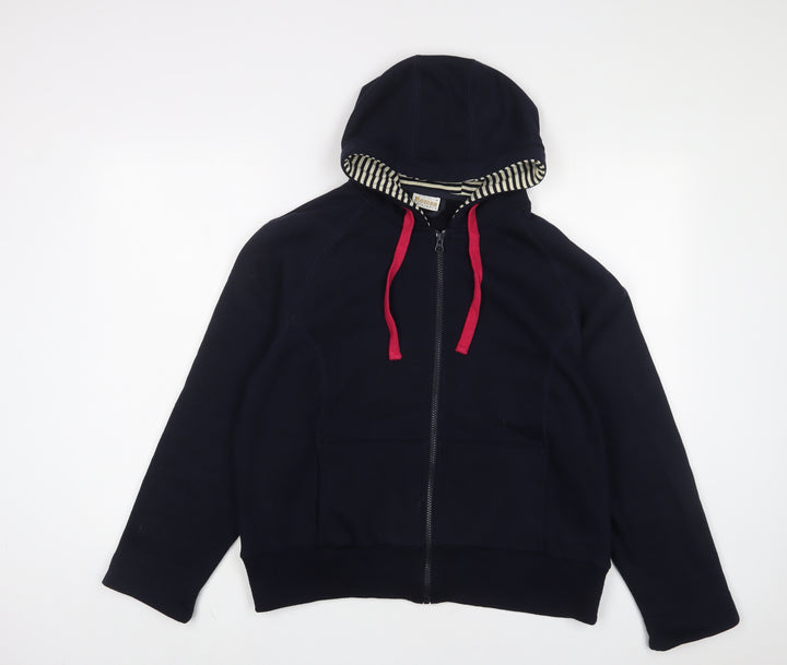 Roman Womens Blue Cotton Full Zip Hoodie Size M Zip