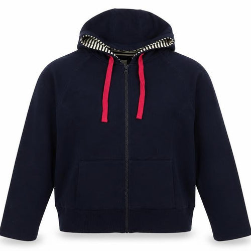 Roman Womens Blue Cotton Full Zip Hoodie Size M Zip