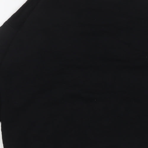 New Look Womens Black Cotton Pullover Sweatshirt Size 8 Pullover - J'adore