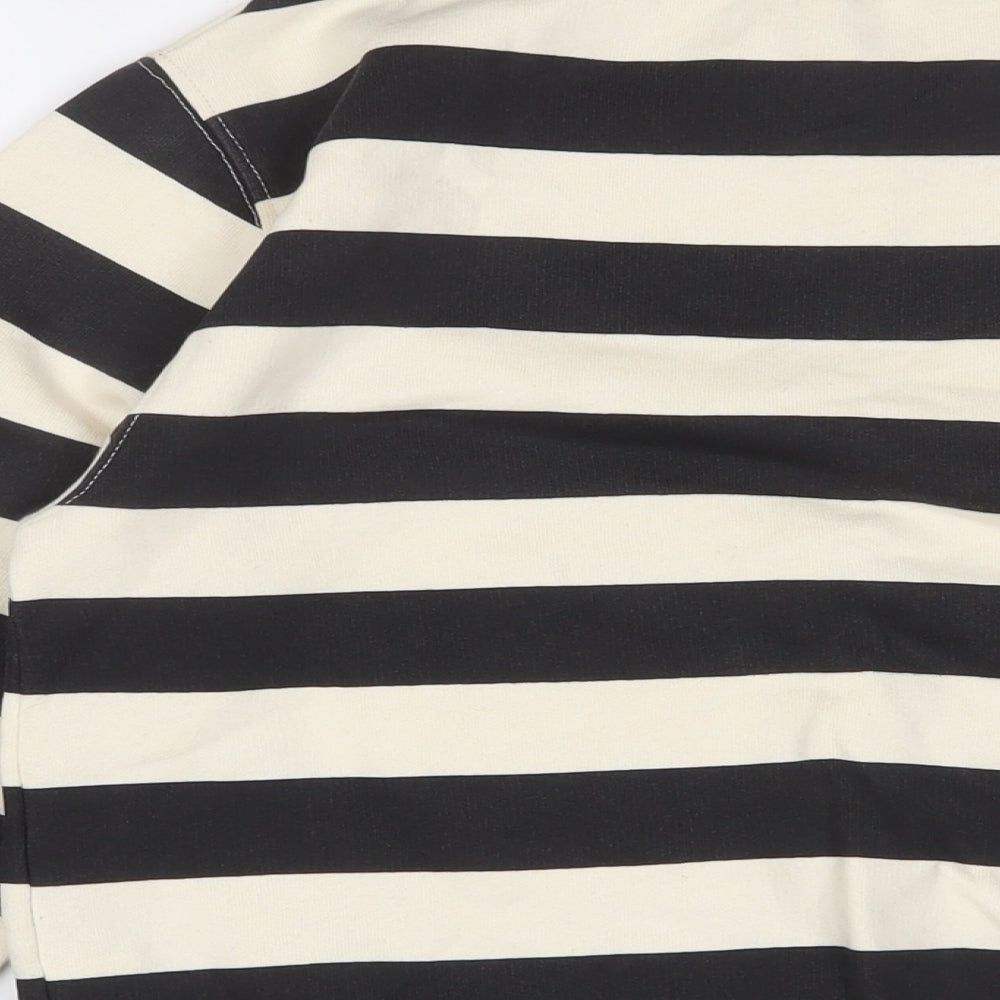 Zara Girls Beige Striped Cotton Pullover Sweatshirt Size 11-12 Years Pullover