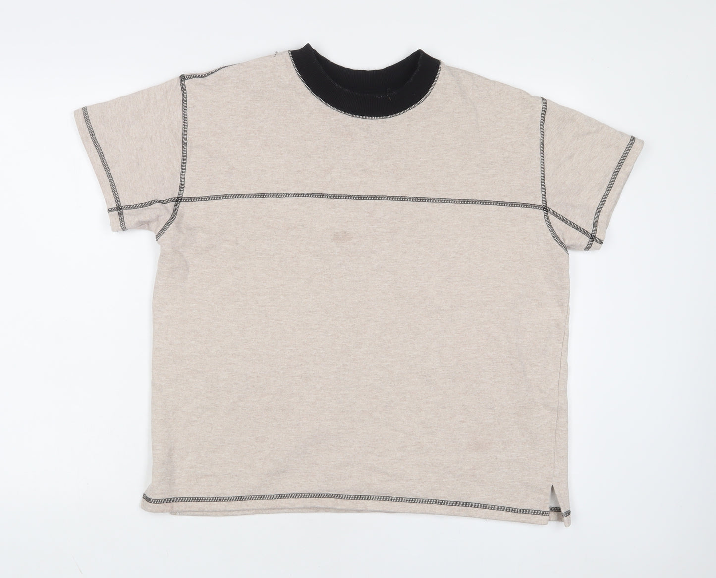 Blood Brother Womens Beige Cotton Pullover Sweatshirt Size S Pullover - Embroidered