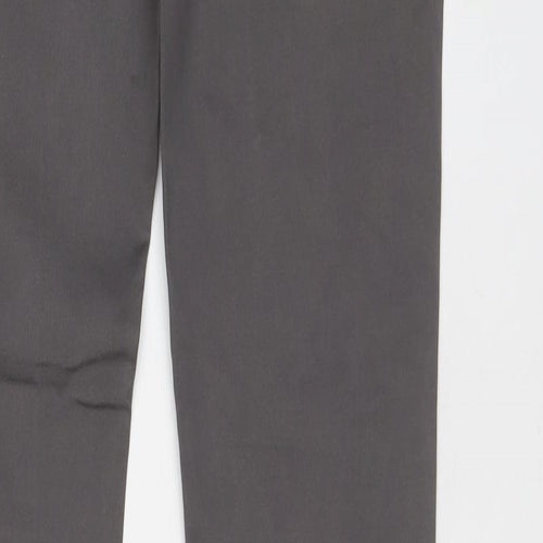 Combo Mens Grey Cotton Chino Trousers Size 30 in L31 in Regular Zip