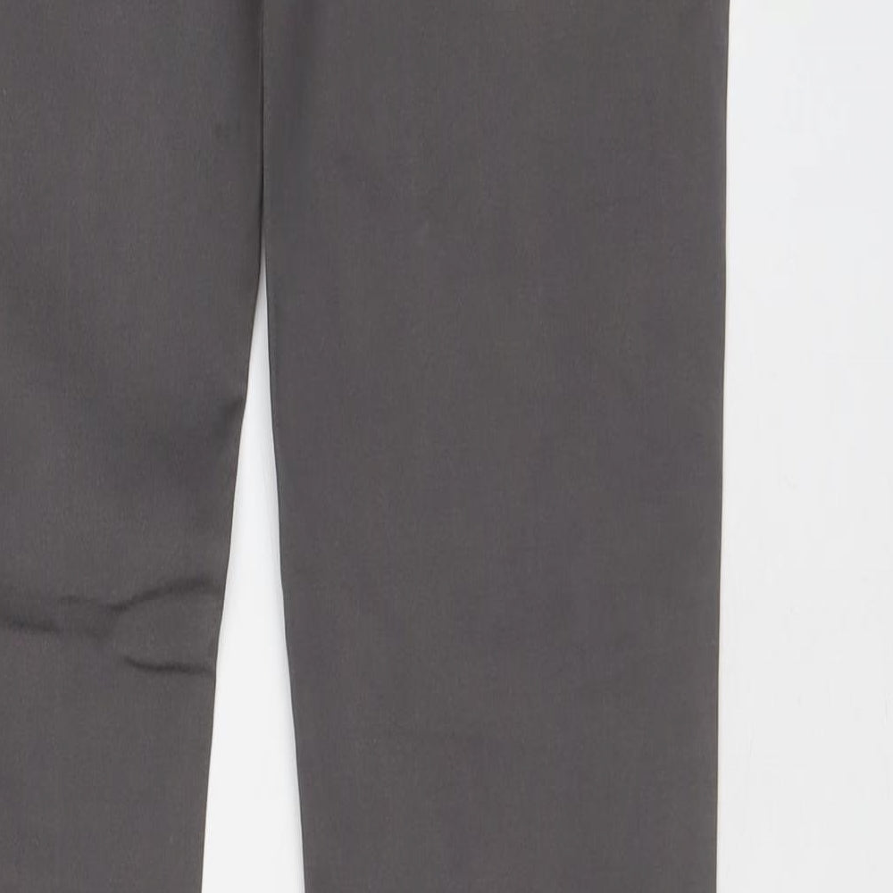 Combo Mens Grey Cotton Chino Trousers Size 30 in L31 in Regular Zip