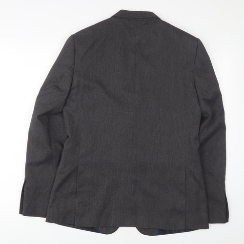 Marks and Spencer Mens Grey Polyester Jacket Suit Jacket Size 38 Regular - Inside pockets