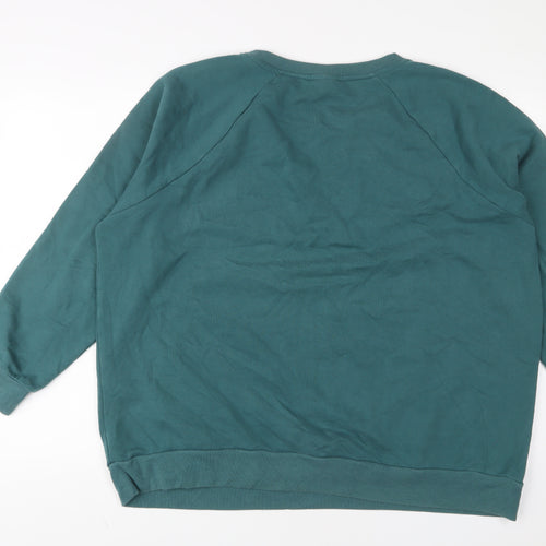 NEXT Womens Green Cotton Pullover Sweatshirt Size 22 Pullover