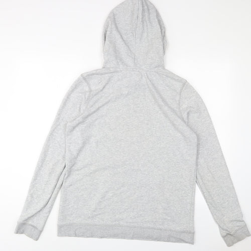 ROXY Womens Grey Cotton Pullover Hoodie Size L Pullover