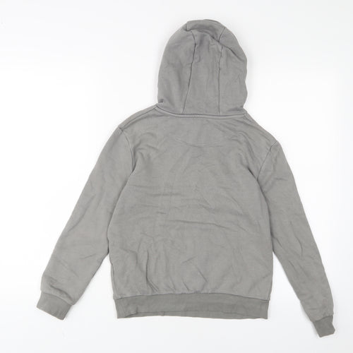 Marks and Spencer Boys Grey Cotton Pullover Hoodie Size 9-10 Years Pullover - Game Over