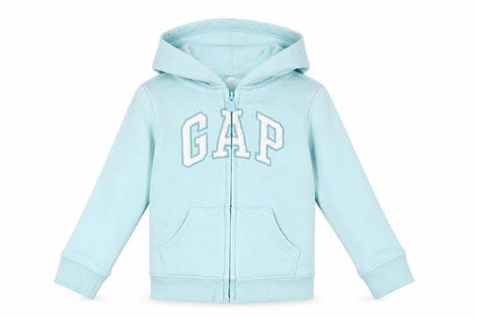 Gap Girls Blue Cotton Full Zip Hoodie Size 3 Years Zip