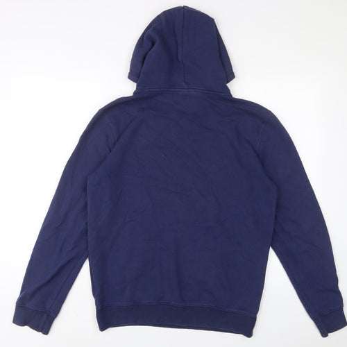 Champion Mens Blue Cotton Pullover Hoodie Size M - Logo