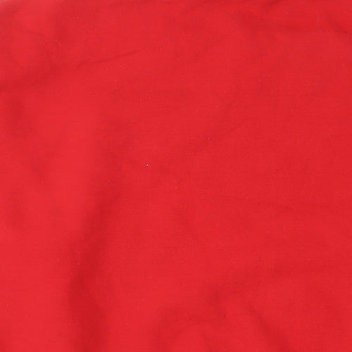 PRETTYLITTLETHING Womens Red Cotton Pullover Sweatshirt Size L Pullover