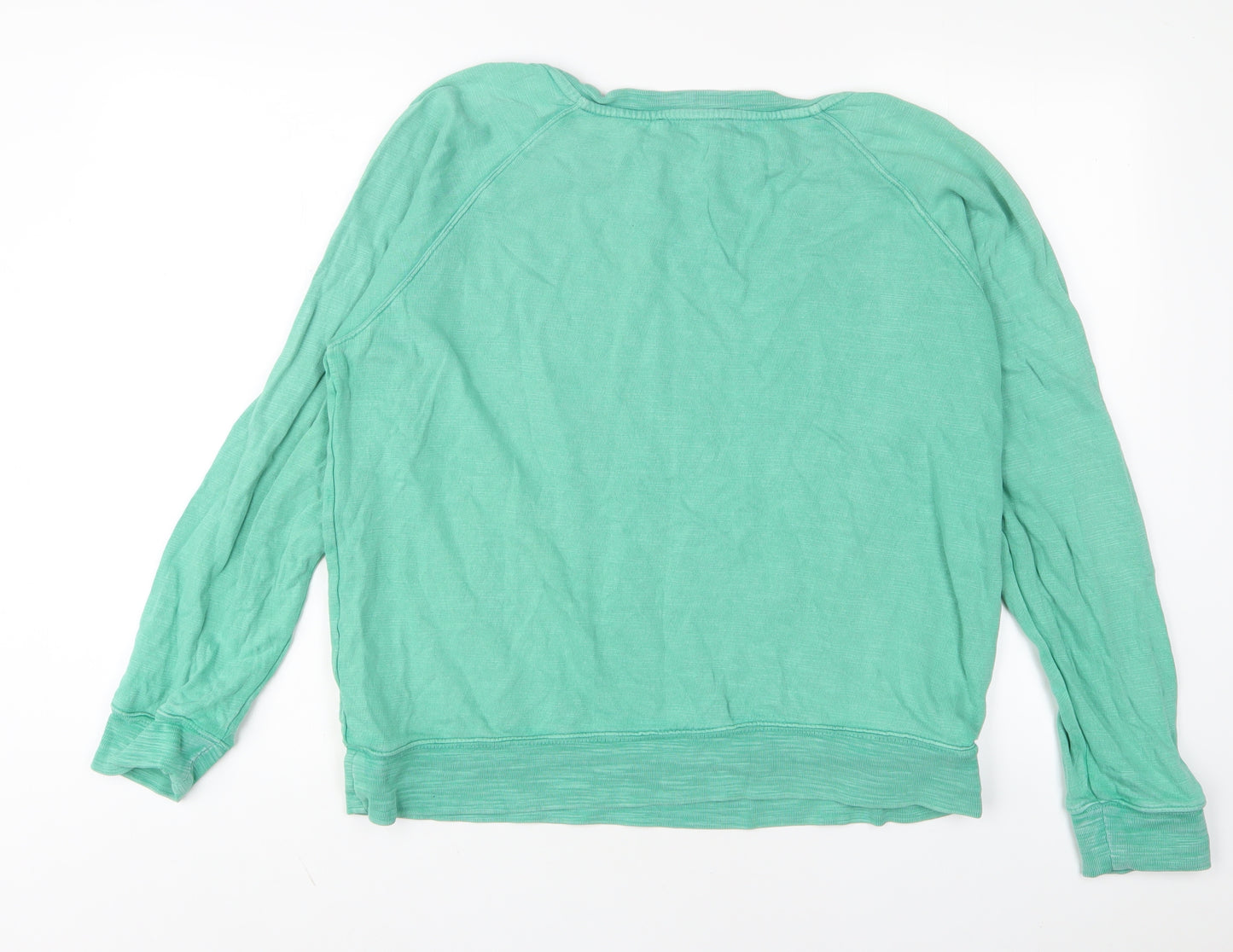 Marks and Spencer Womens Green Cotton Pullover Sweatshirt Size 16 Pullover