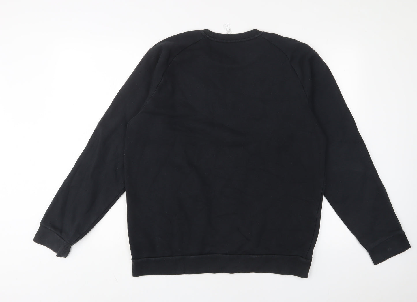 adidas Mens Black Cotton Pullover Sweatshirt Size L