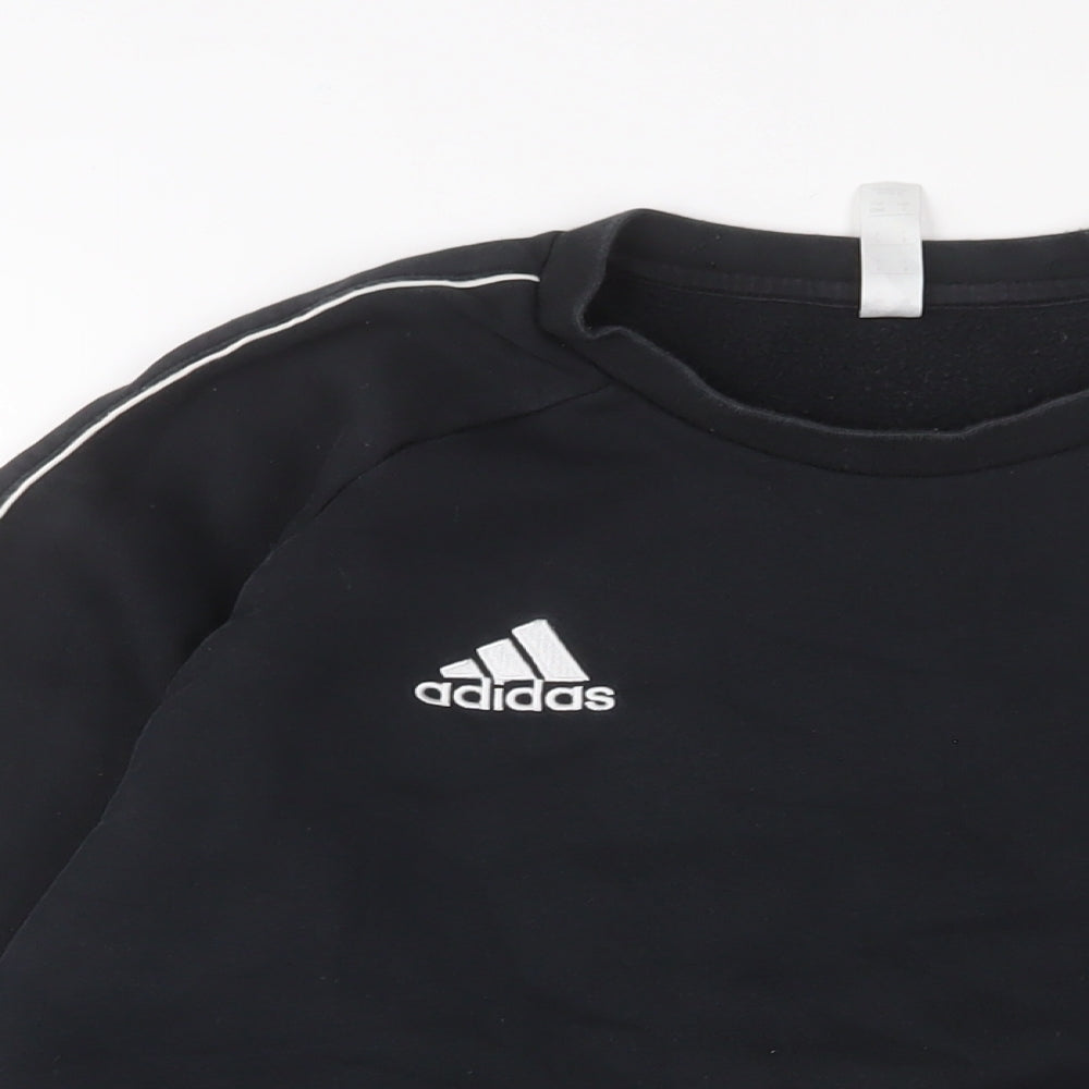 adidas Mens Black Cotton Pullover Sweatshirt Size L