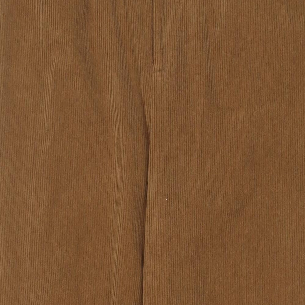 DAZT Womens Brown Polyester Trousers Size XL L25 in Regular Zip