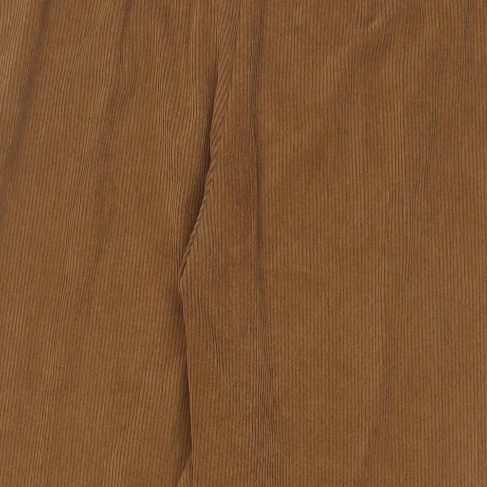 DAZT Womens Brown Polyester Trousers Size XL L25 in Regular Zip