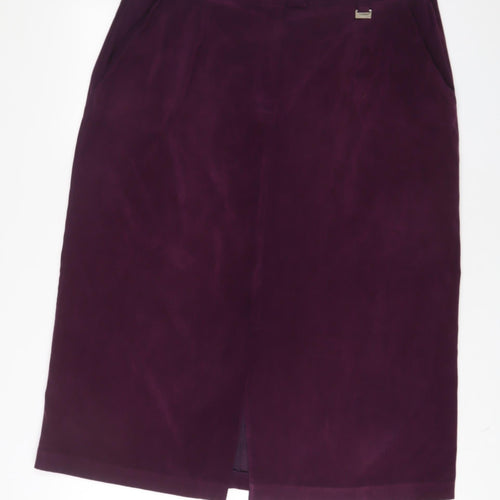 OPUS Womens Purple Polyester A-Line Skirt Size 24 Hook & Eye