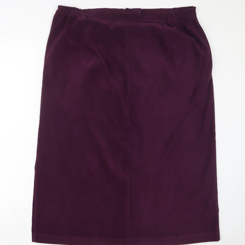 OPUS Womens Purple Polyester A-Line Skirt Size 24 Hook & Eye