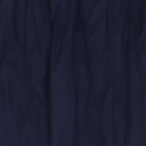 Donnay Mens Blue Polyester Windbreaker Trousers Size M L31 in Regular Drawstring - Zip Pockets