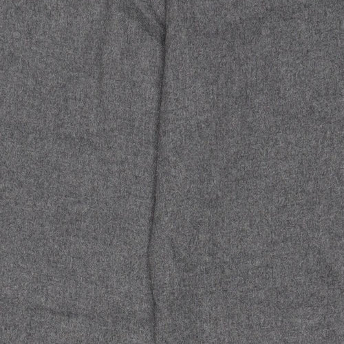 Autograph Womens Grey Wool Trousers Size 12 L30 in Regular Hook & Eye