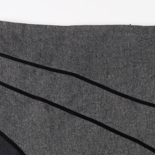 Together Womens Grey Polyester A-Line Skirt Size 26 Zip