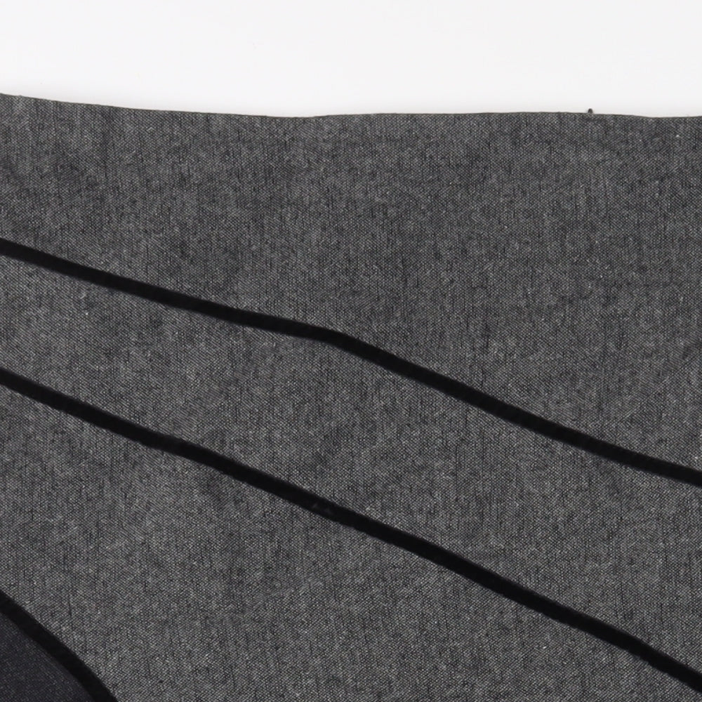 Together Womens Grey Polyester A-Line Skirt Size 26 Zip
