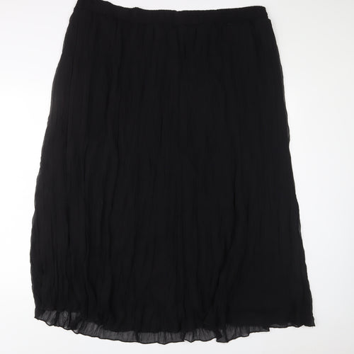 Marisota Womens Black Polyester A-Line Skirt Size 26